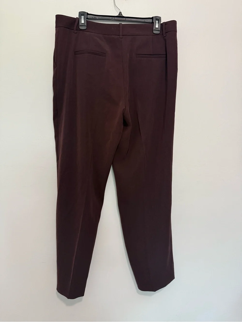 MM.LaFleur  Dress Pants Womens 14 Quiet Luxury Workwear Trousers  Brown/Burgundy